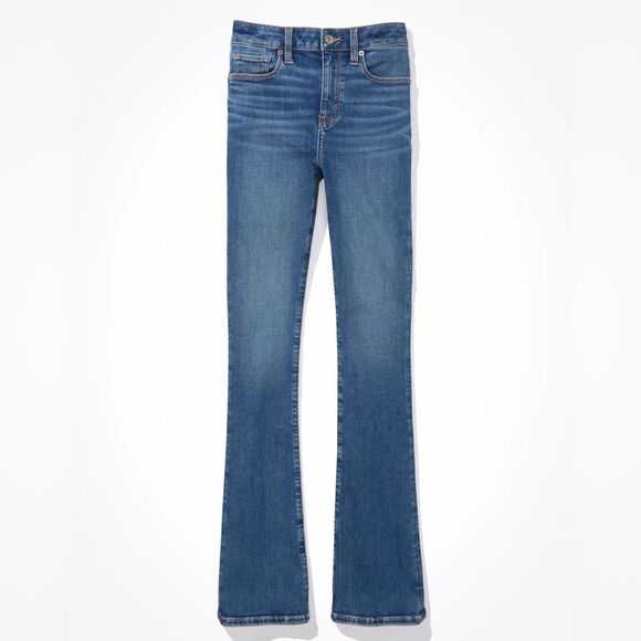 American Eagle Next Level High-Waisted Skinny Kick Jeans Blue Size 2 - Picture 4 of 16